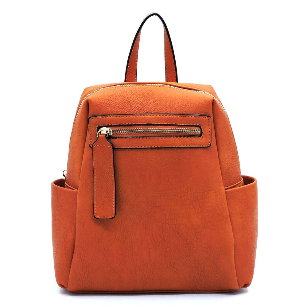 Vegan Leather Convertible Bag - Backpack